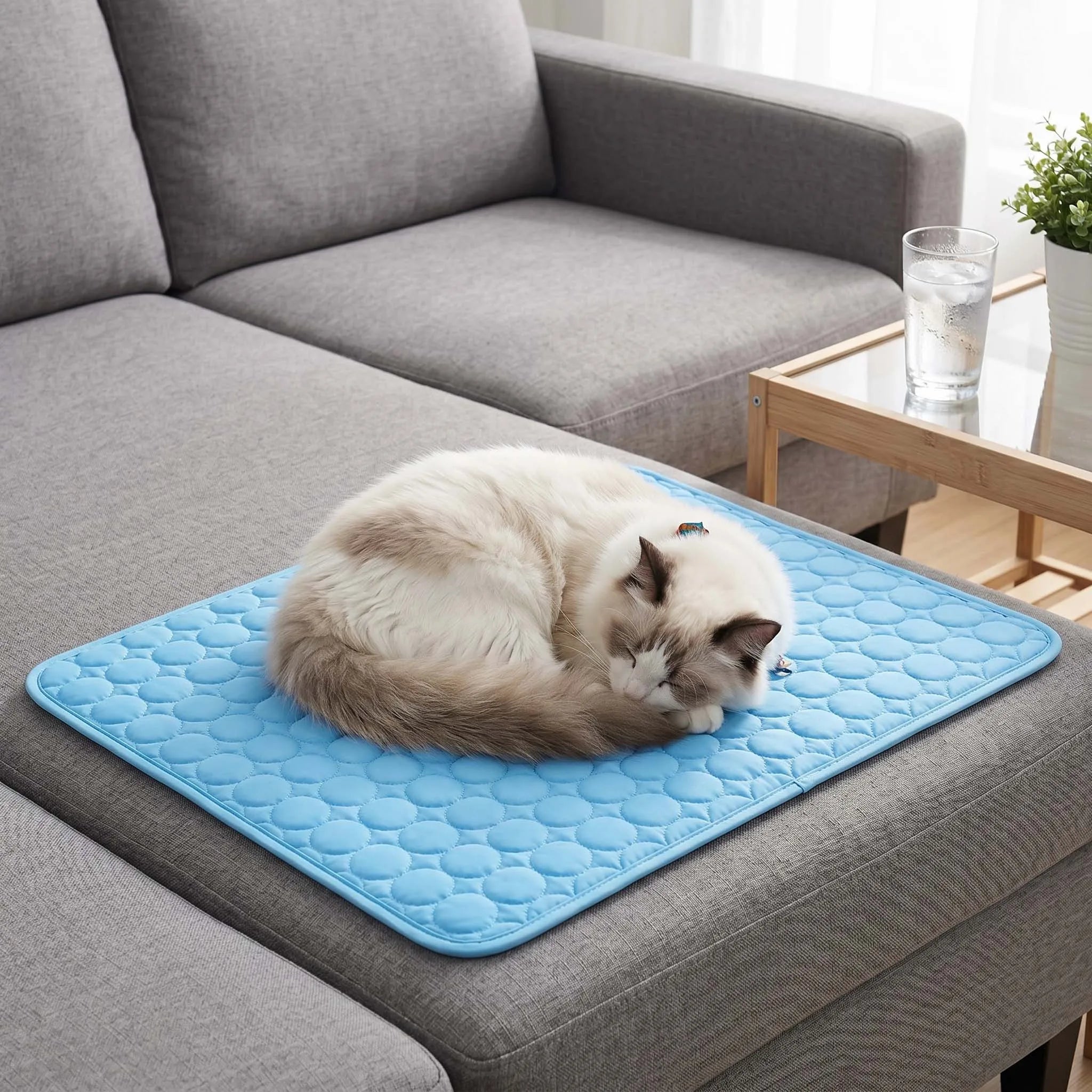 Tapis Rafraîchissant pour Chien et Chat | Couverture Respirante en Soie Glacée