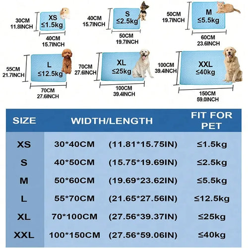 Tapis Rafraîchissant pour Chien et Chat | Couverture Respirante en Soie Glacée